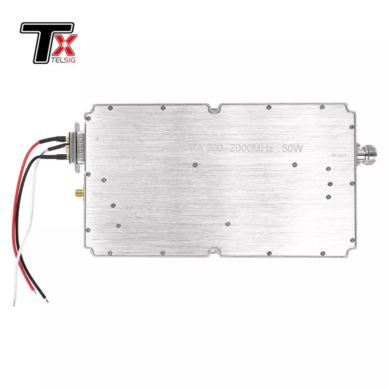 Un amplificator de putere largă de bandă 300–2000 MHz modul 50 W fără sursă de semnal